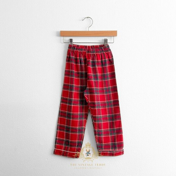 NWT Cute Boys Pajamas 2-Piece Christmas Pjs Kids Sleepwear Plaid Red Green 8-9Y - Picture 6 of 6